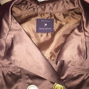 Forever 21 jacket! Ruffled Hem & Gold details.